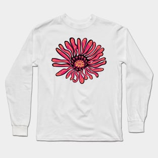 Pink Aster Flower Indigenous WAWEZHI CANADA Long Sleeve T-Shirt